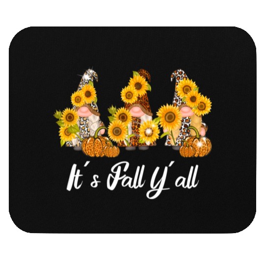 Happy Fall Y'all Gnomes Leopard Pumpkin Autumn Mouse Pads