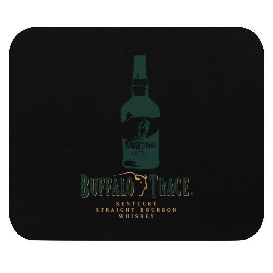 Buffalo Bourbon Whiey Bottle Gold And Green Logo Mouse Pads