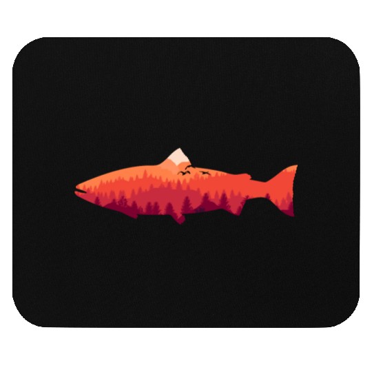 Trout Fly Fishing Nature Outdoor Fisherman Mouse Pads