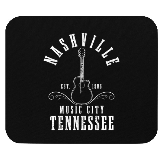 Nashville Tennessee Country Music City Guitar Mouse Pads