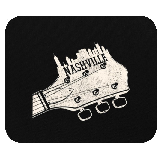 Nashville Guitar Skyline Country Music City Mouse Pads