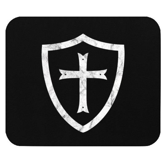 Knights Templar Cross And Shield Crusader History Mouse Pads