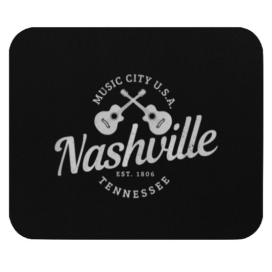 Nashville Tennessee Guitar Country Music City Mouse Pads