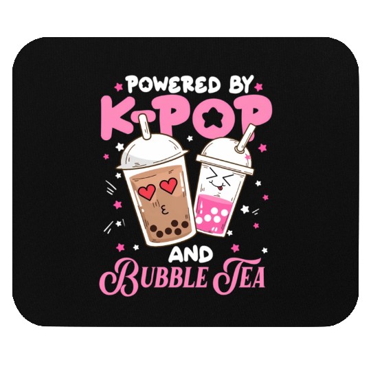 Boba Tea aii Anime Powered By Kpop And Bubble Mouse Pads
