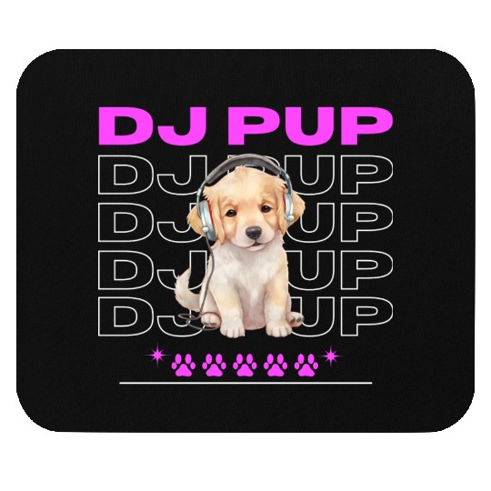 DJ PUP - Robotic Puppy with Headphones Mouse Pads