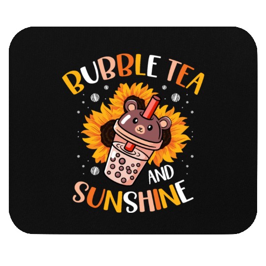 Bubble Tea And Sunshine Boba Tea Drinker Mouse Pads