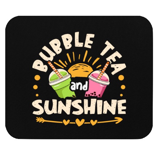 Bubble Tea And Sunshine Boba Tea Drinker Mouse Pads