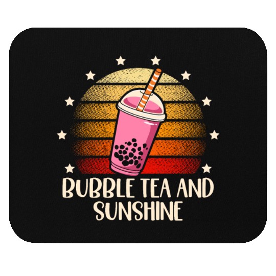 Bubble Tea And Sunshine Boba Tea Drinker Mouse Pads