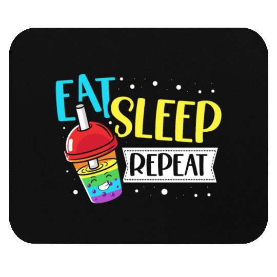 Eat Sleep Boba Tea Repeat Bubble Tea Lover Drinker Mouse Pads