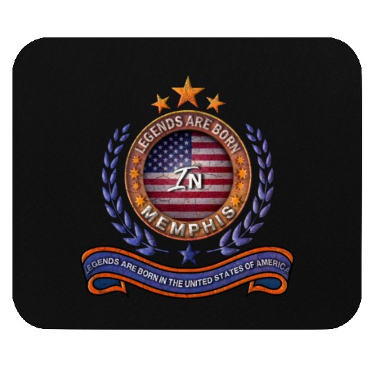 Legends of Memphis Tennessee Retro USA Flag Mouse Pads
