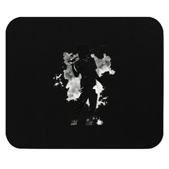 Golfer Afro Man Golf Player African American Mouse Pads