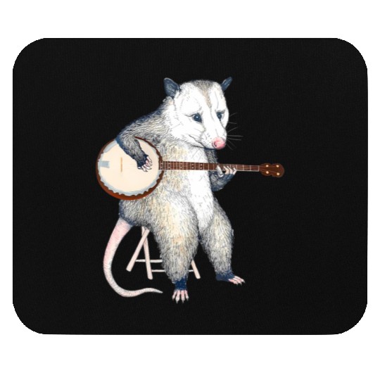Opossum Playing Banjo Guitar Possum Live Weird Mouse Pads