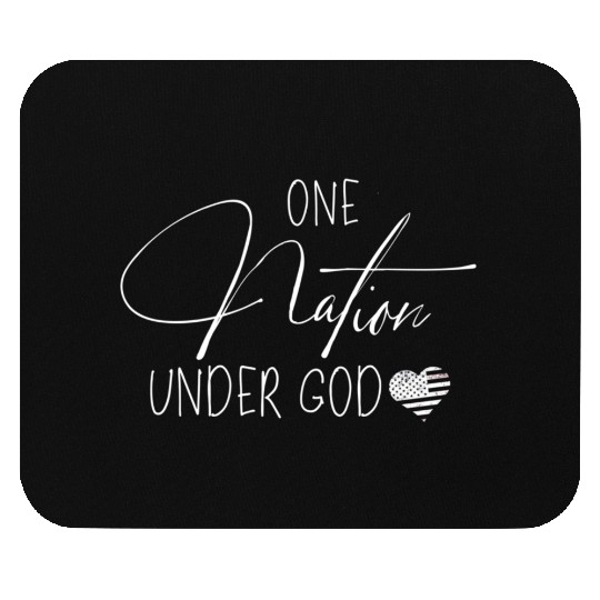 One Nation Under God Usa Script Mouse Pads