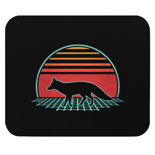 Fox 80S Style Animal Mouse Pads