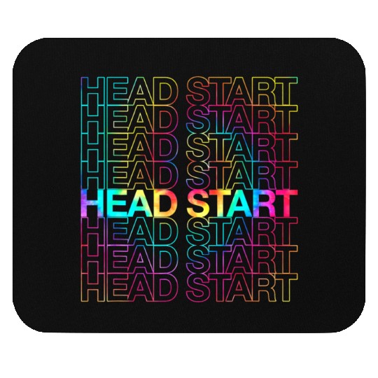 Rainbow Tie Dye Head Start Team Back To School Mouse Pads