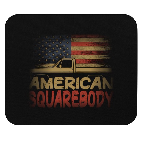 American Flag Square Body American Squarebody Truc Mouse Pads