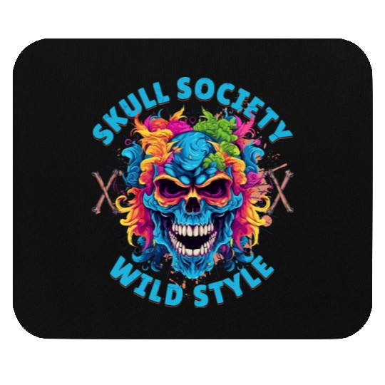 Skull society wild style Mouse Pads