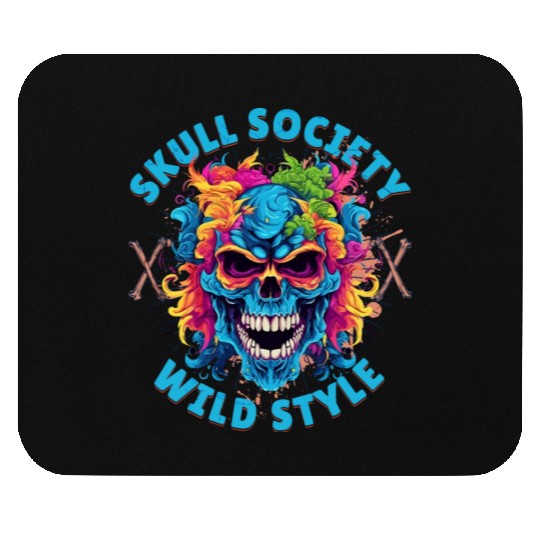 Skull society wild style Mouse Pads