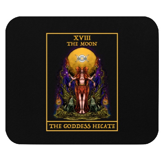 The Goddess Hecate Tarot Card Triple Moon Witch Mouse Pads