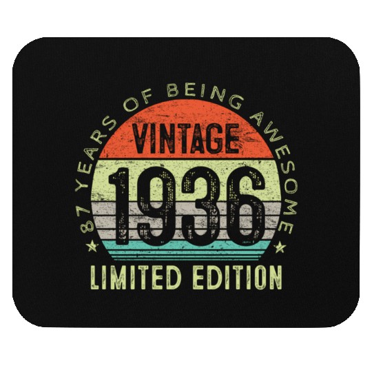 Vintage Made In 1936 87 Year Old Retro Mouse Pads