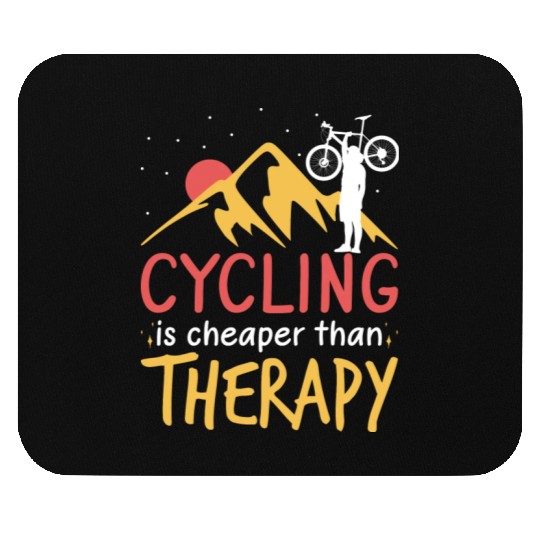 Cycling Is My Therapy Bike Lover Biking Mouse Pads