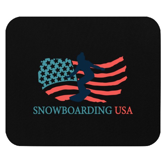 Snowboarding Player Snowboarding Usa Team Coach Mouse Pads