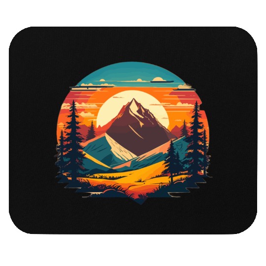 retro camping design Mouse Pads