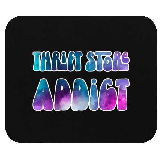 Thrift Store Addict blue purple watercolor Mouse Pads