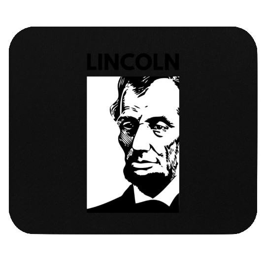 Black White Abraham Lincoln Mouse Pads