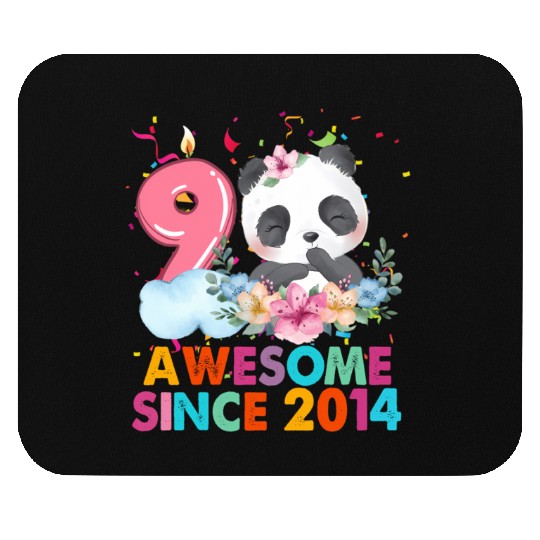 9 Year Old Awesome Since 2014 Panda 9Th Mouse Pads