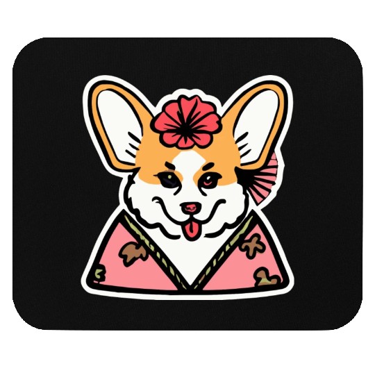 Geisha Corgi Dog Lover Welsh Mouse Pads