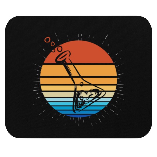 Science Chemist Chemistry Sunset Laboratory Flask Mouse Pads
