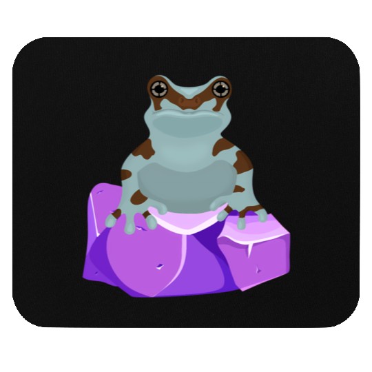 Frog Crystal Amethyst Gemstone For Toad Owners Mouse Pads