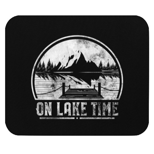 On Lake Time Summer Boating And Fishing Mouse Pads