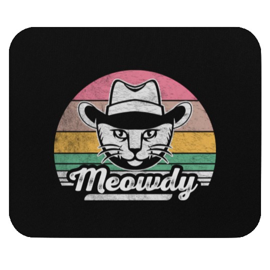 Mashup Between Meow And Howdy Cat Meme Cat Mouse Pads