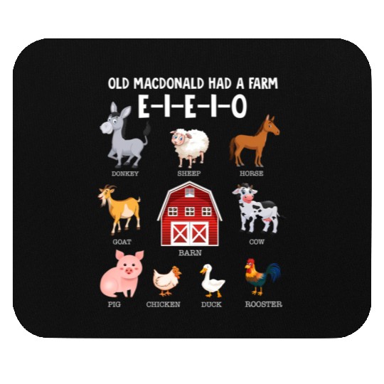 Toddler Farm Animals Old Macdonald Had A Farm Mouse Pads