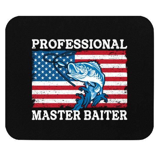 Professional Master Baiter Us American Flag Bass Mouse Pads
