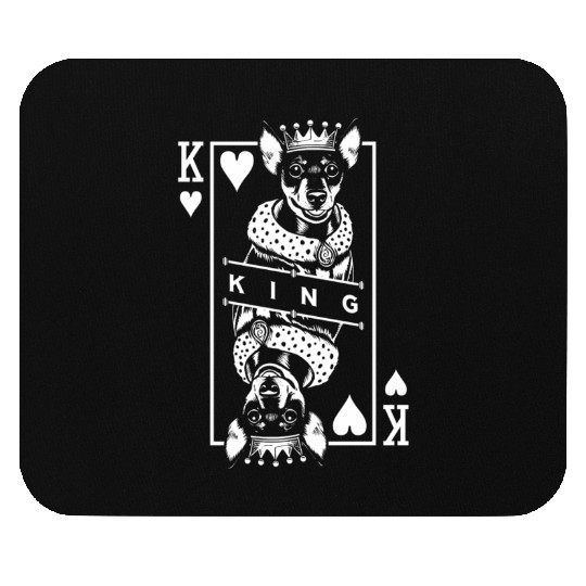 Miniaturecher King Of Hearts Dog Card Pop Mouse Pads