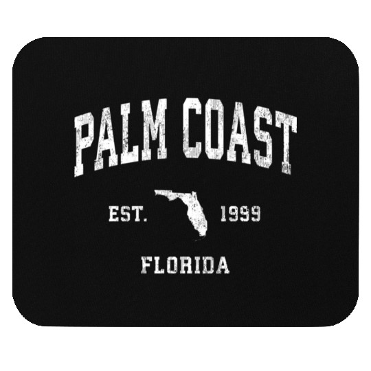 Palm Coast Florida Fl Vintage Athletic Mouse Pads