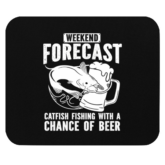 Catfish Fishing Beer Weekend Forecast Fisher Catfi Mouse Pads