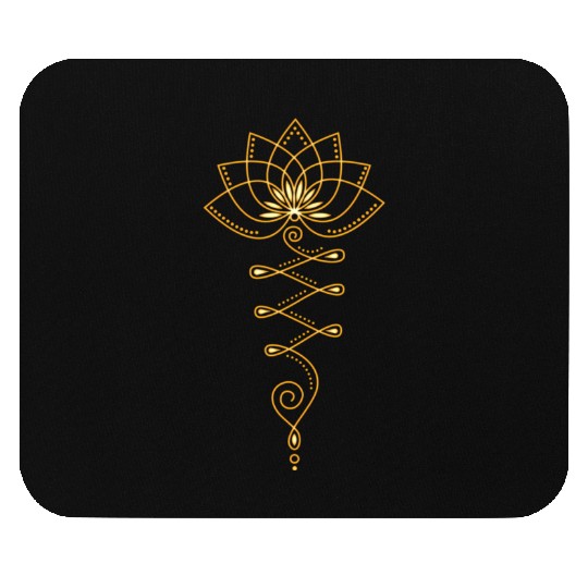 Lotus Unalome Yoga Meditation Zen Buddhism Mouse Pads