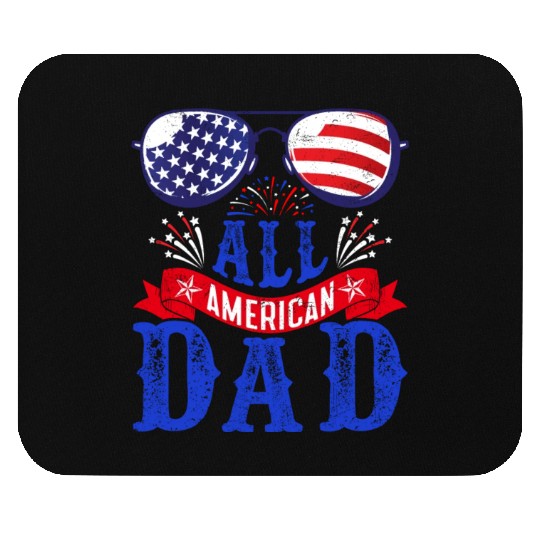 All American Dad America Pride US Patriot Mouse Pads