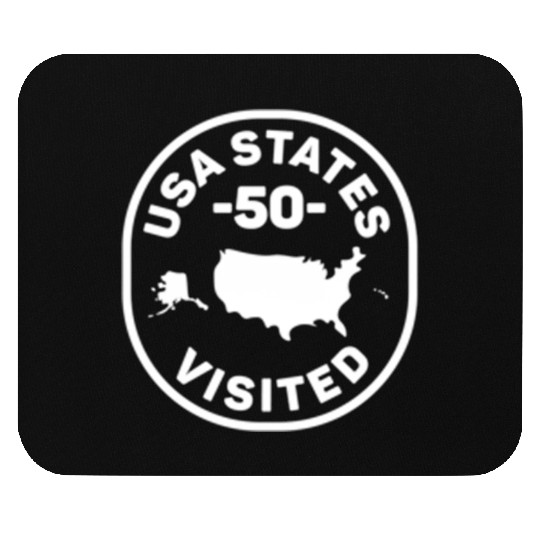 All 50 Us States Visited Mouse Pads