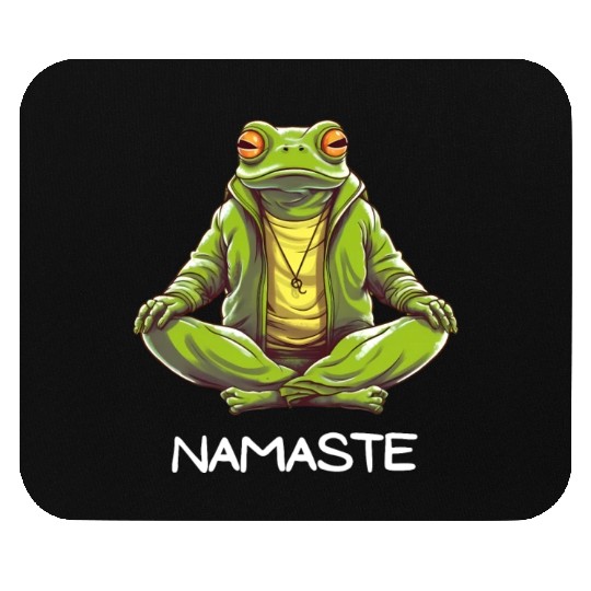 Yoga Meditation Namaste Frog Mouse Pads