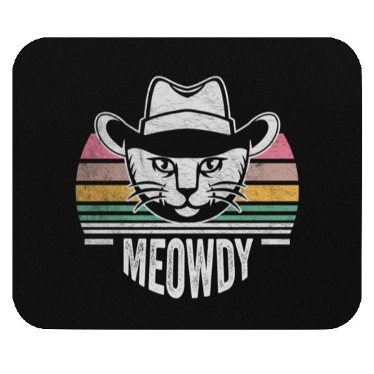 Mashup Between Meow And Howdy Cat Meme Cat Mouse Pads