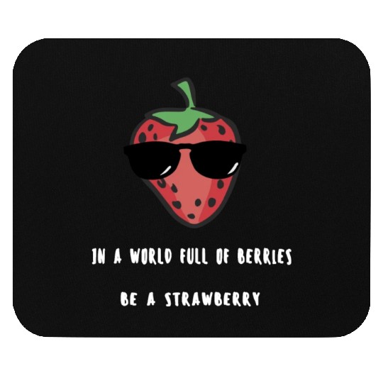 Strawberry world white Mouse Pads