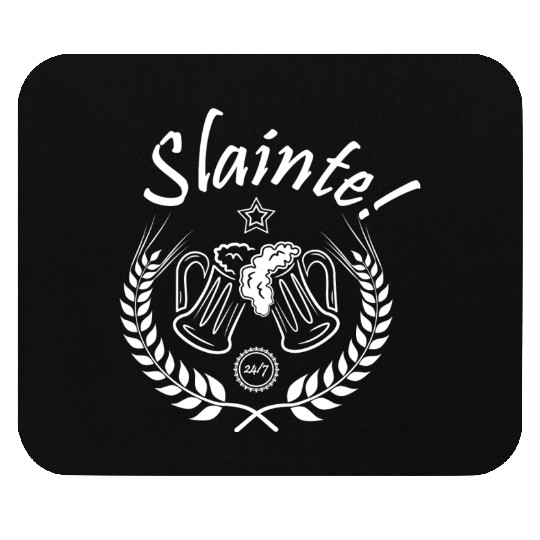 Slainte Irish Beer Greeting Mouse Pads