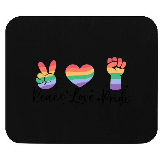 peace love pride; pride month; gay; lgbt;gay pride Mouse Pads