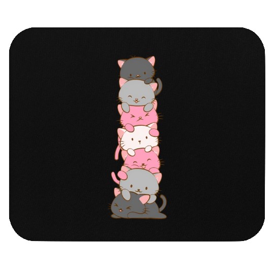 Demigirl Pride Kawaii Cat Mouse Pads
