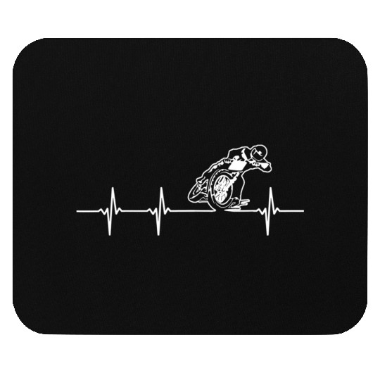 FLAT TRACK MOTORCYCLE heartbeat racing speedway Mouse Pads
